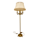 Bronze floor lamp by Lucien Gau, with a six-light shade model 16136.