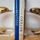 Dolphin bookends in gold metal and plexiglass – 1980s