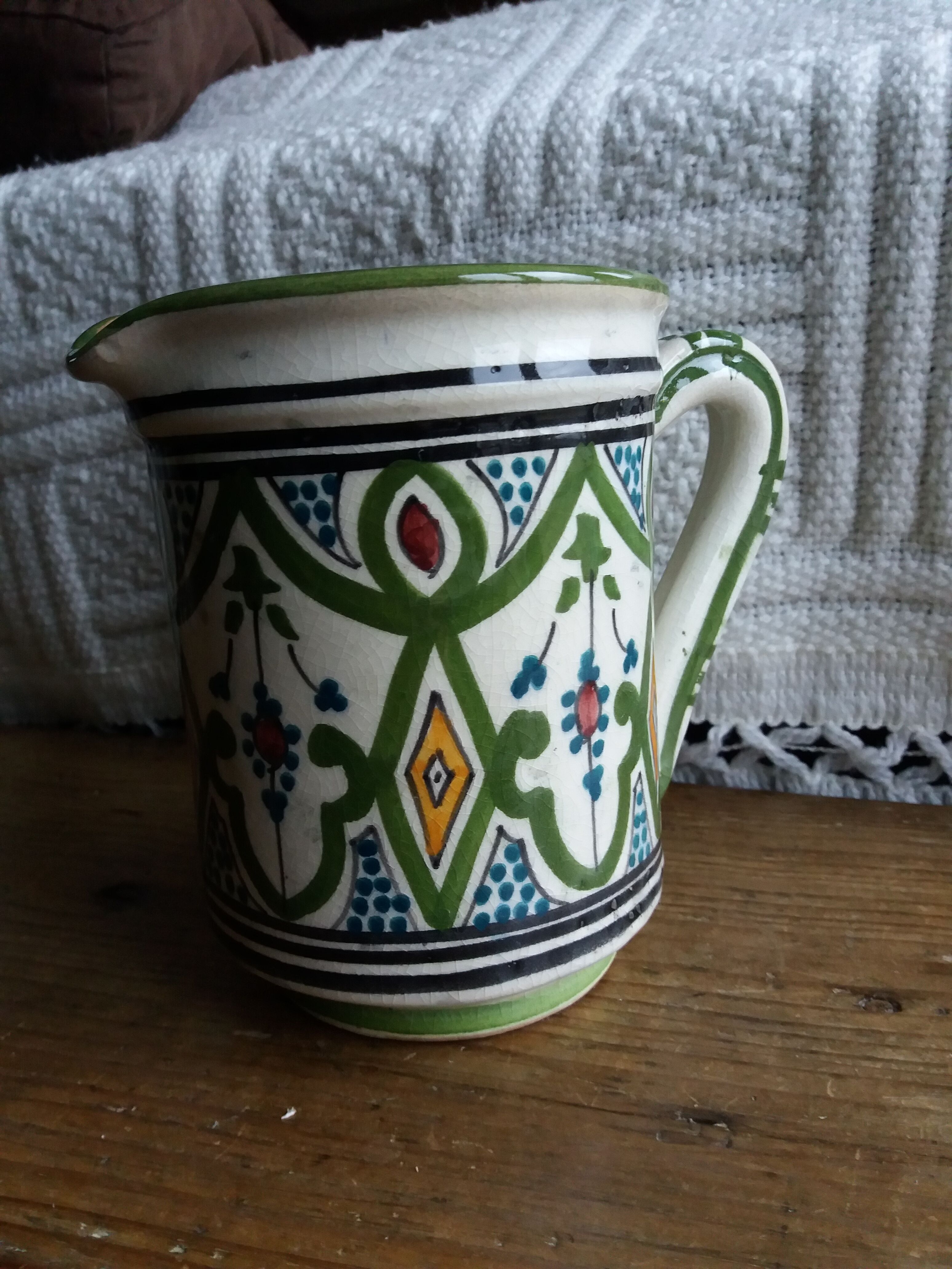Pitcher Safi artisanal pottery Serghini Morocco