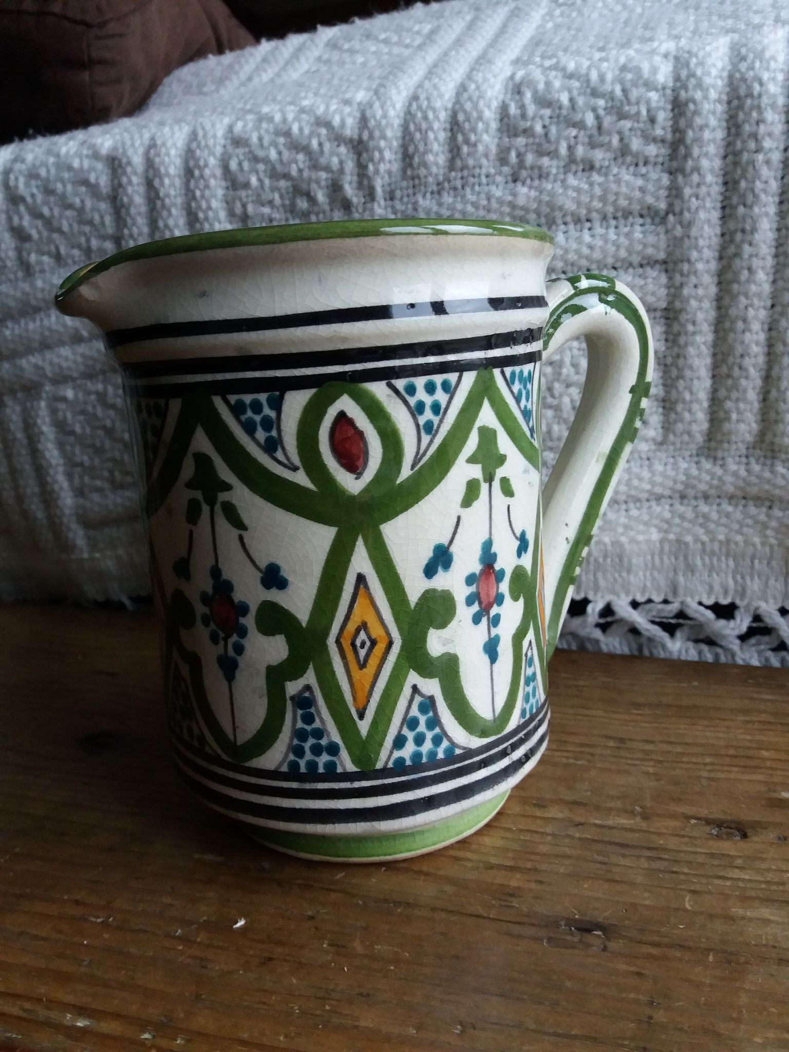 Pitcher Safi artisanal pottery Serghini Morocco