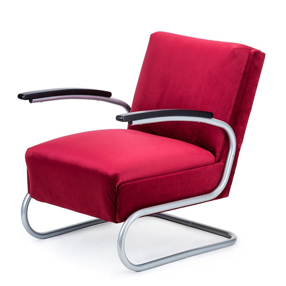 Czechoslovakian Model S411 Armchair from Mücke Melder, 1940s