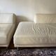 Vintage leather daybed and chaise longue by Habitat