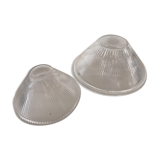 Two fluted glass offal