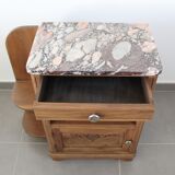Pink marble bedside table