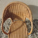 Vintage rattan chair for children