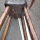 Pair of antique wooden chair stools vintage tree trunk décor