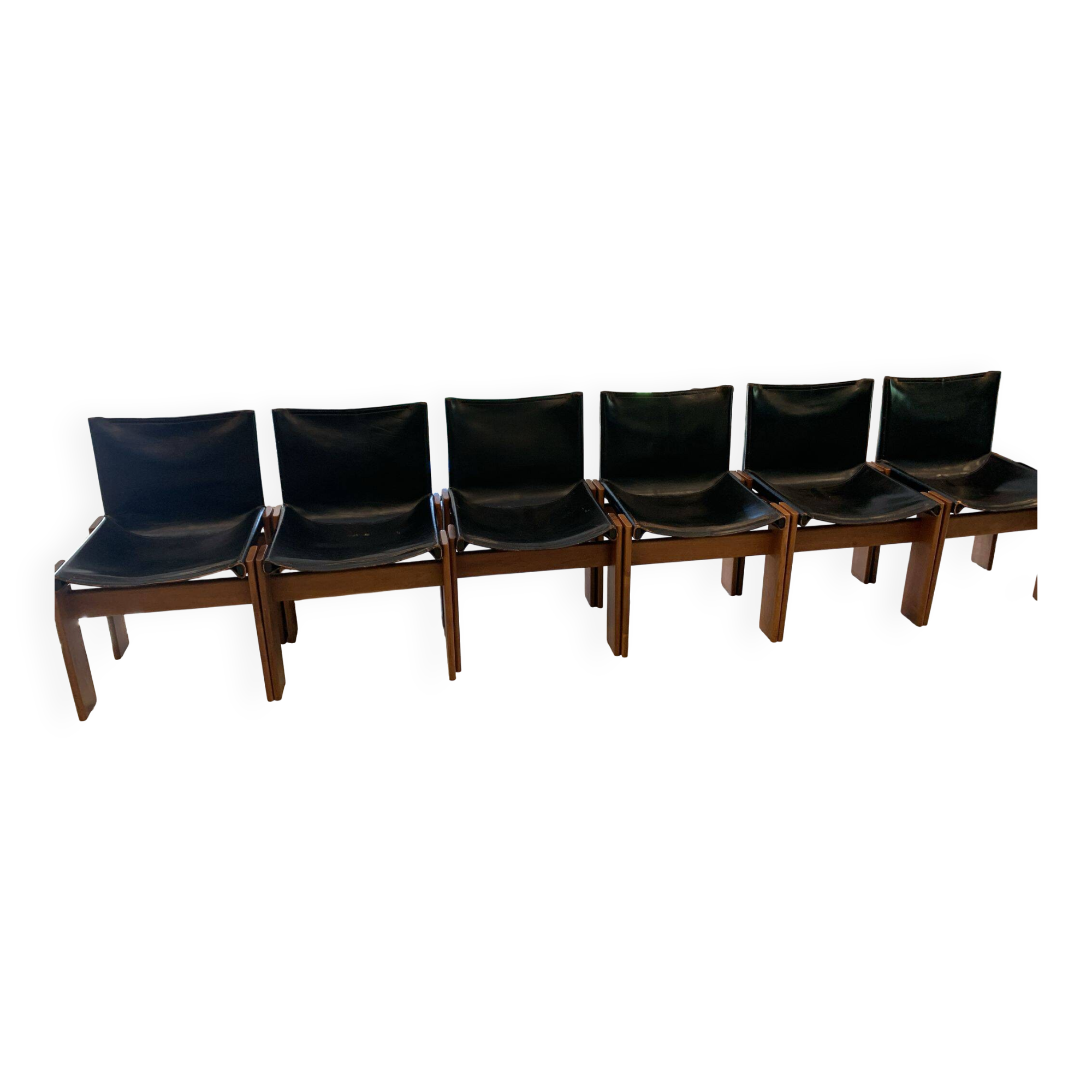 Set of 6 Monk Dining Chairs by Afra & Tobia Scarpa