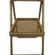 Ensemble vintage de 4 chaises pliantes, design en sangle et bois, années 1970