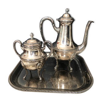 Silver metal coffee service