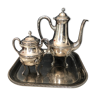 Silver metal coffee service