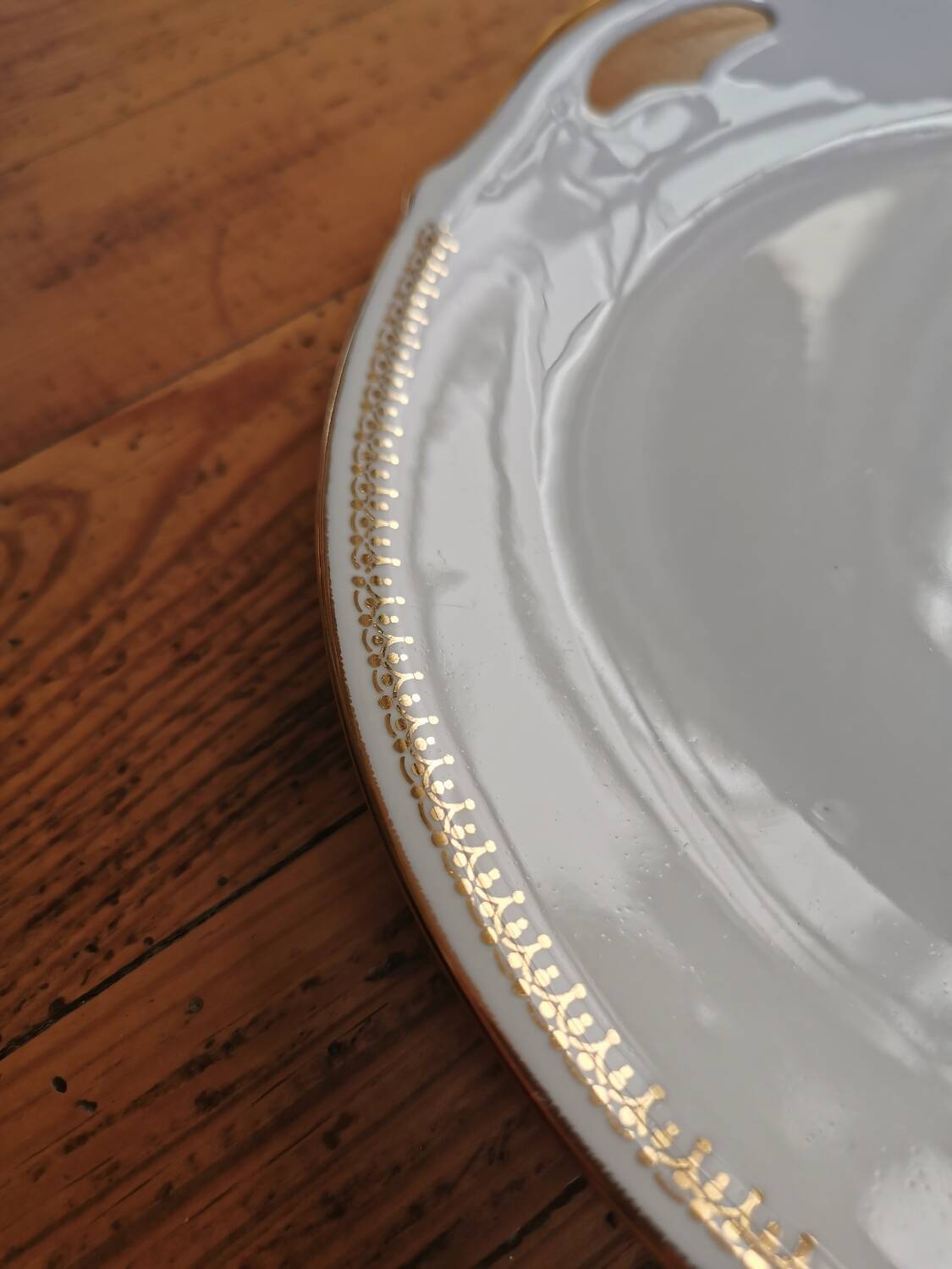 Plat à gâteaux vintage porcelaine CNP