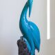 Chinese turquoise glazed crane figurine, 1950s