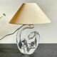 Lampe cristal art déco gravée Paris France
