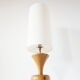 Large vintage turned wooden lamp
