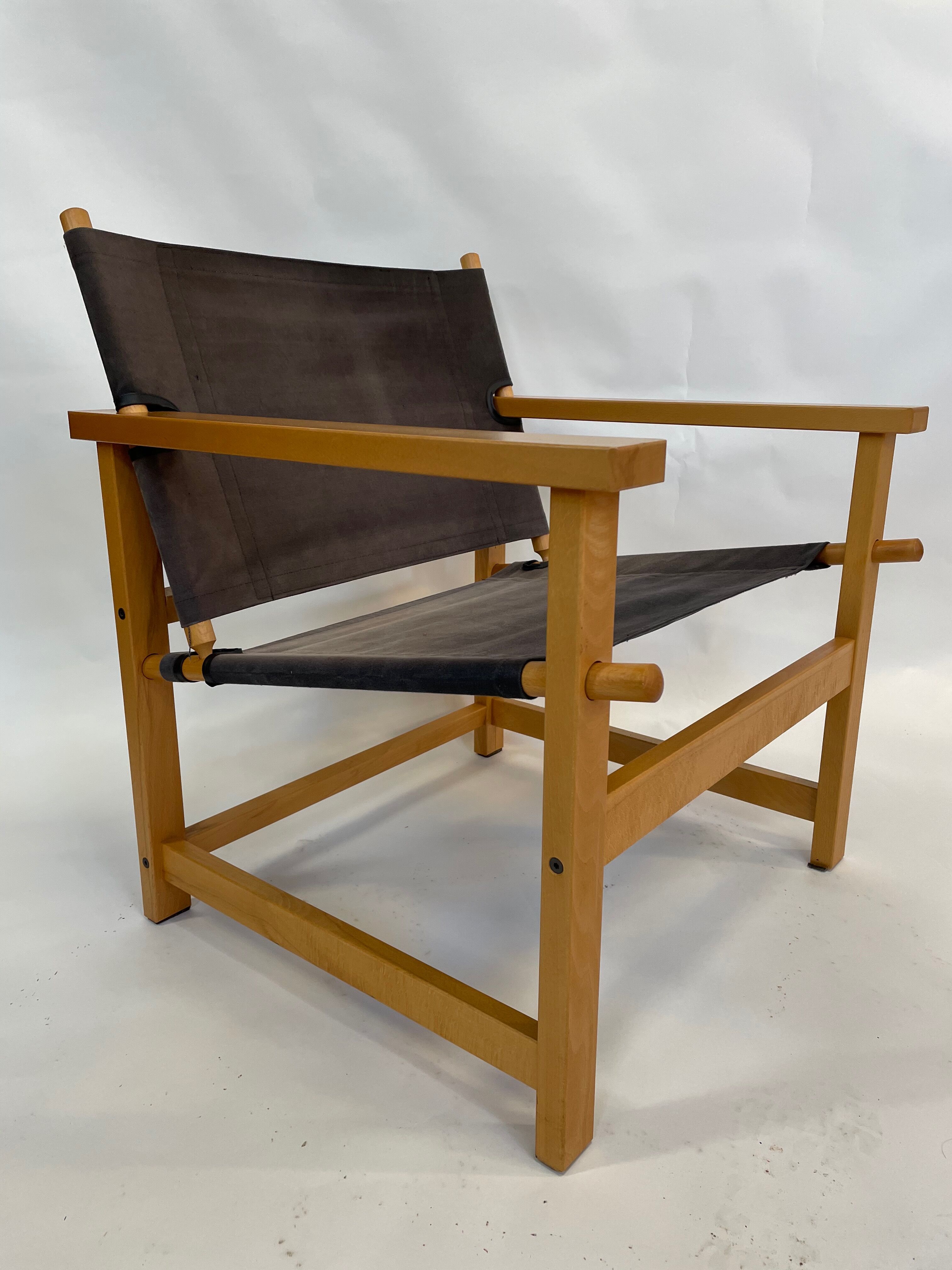 Vintage Safari Chair 1980s Hyllinge Møbler Denmark