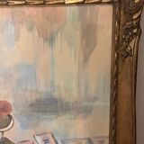 Grande Aquarelle Encadrée - Une Élégante - Signée période 1900