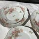 6 plates porcelain dessert J.B.T-Cie Limoges edged gold