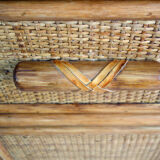 Buffet braided wicker and bamboo
