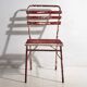 Antique red and white patio chairs (circa 1920). Set of 4 pieces