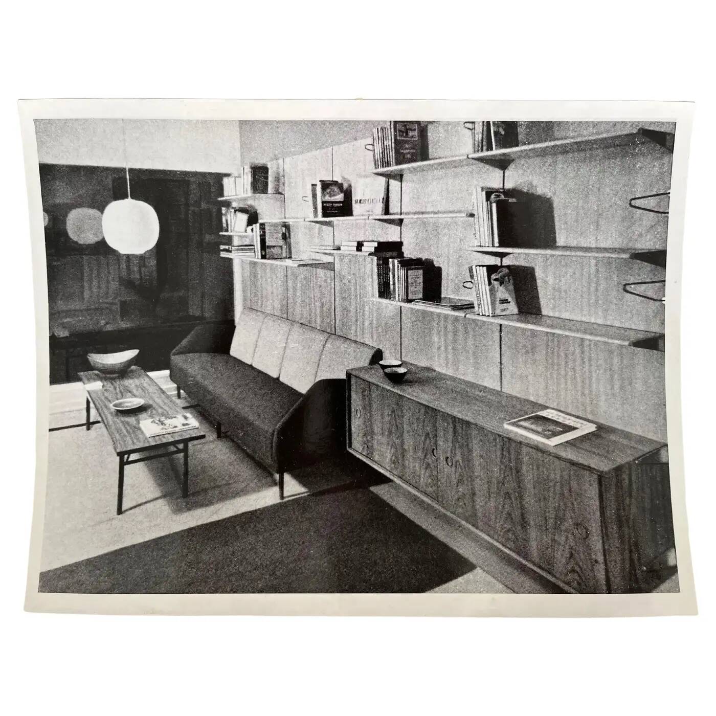Original photo of furniture, interior by Finn Juhl / Denmark, 1956