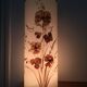 Lampe vintage fleurs séchées