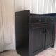 Low wooden entrance furniture