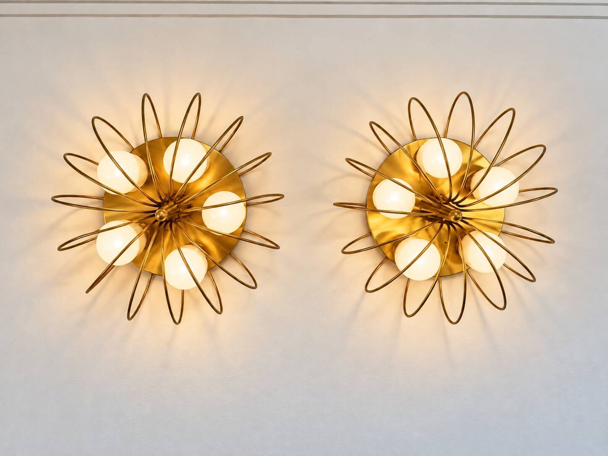 Large pair of Space Age wall lights from the 50s/60s.