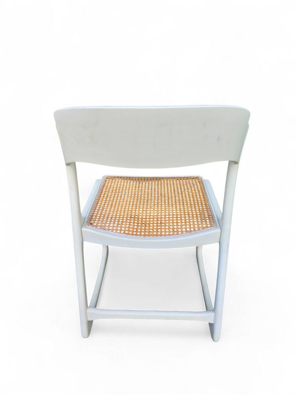 Ensemble de 5 chaises Baumann modèle ''Traineau'' blanches