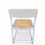 Set of 5 white Baumann "Sleigh" chairs