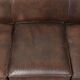 Luxury brown smooth cow leather Chesterfield sofa with an English look