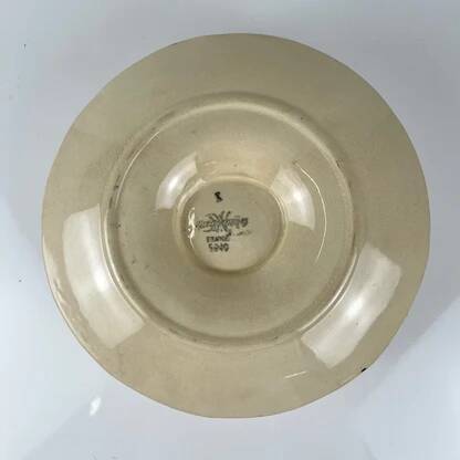 Sauceboat Sarreguemines flower pattern, first half of the 20th century.