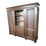 Bookcase 3 doors mahogany type
