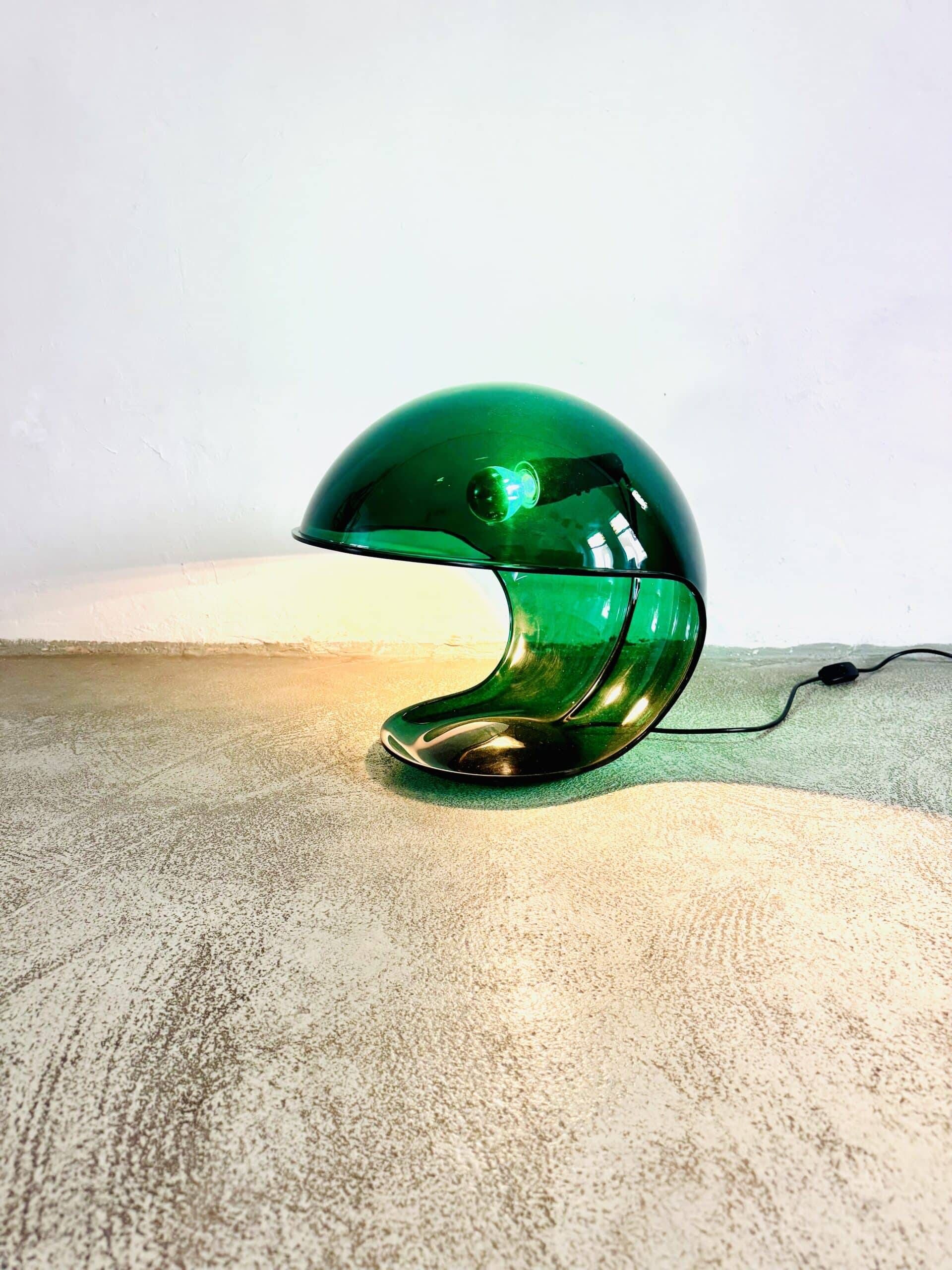 Foglia Model 643 Translucent Table Lamp By Elio Martinelli For Martinelli Luce, Italy 1969