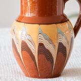 Large Bulgarian carafe in glazed mixed terracotta