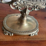 Swivelling brass mirror