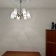 Brass and Walnut Chandelier by Rupert Nikoll