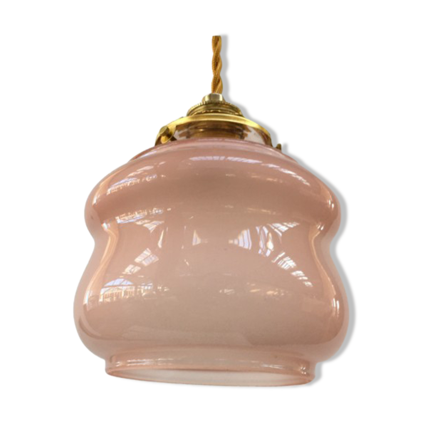 Pink glass walking lamp