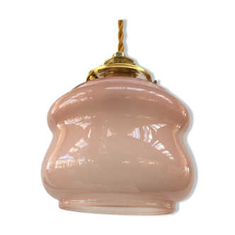 Pink glass walking lamp