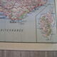 Vidal Wall School Map No.64 French Alps Mediterranean Region Corsica