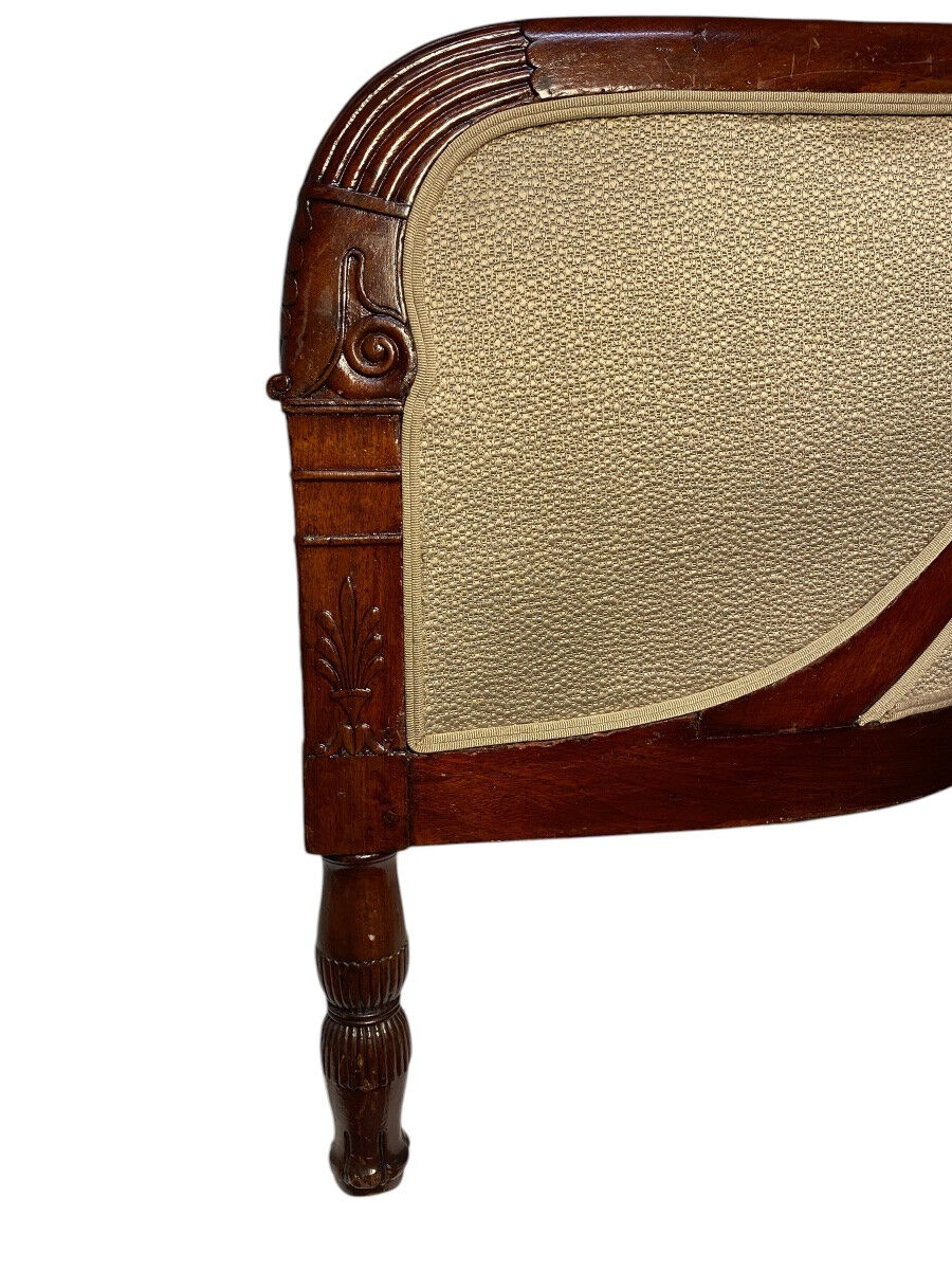 Mahogany bergère chair, stamped, Empire period