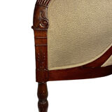 Mahogany bergère chair, stamped, Empire period