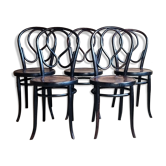 5 bistro chairs n°20 omega black empire late nineteenth / early twentieth