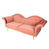 Pink 3-seater sofa