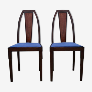 Pair of chairs Maurice Dufrene rosewood Rio Art Deco 1876 1955