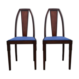 Pair of chairs Maurice Dufrene rosewood Rio Art Deco 1876 1955