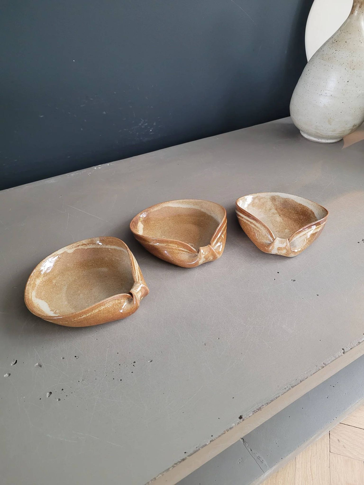 Set of three ceramic bowls