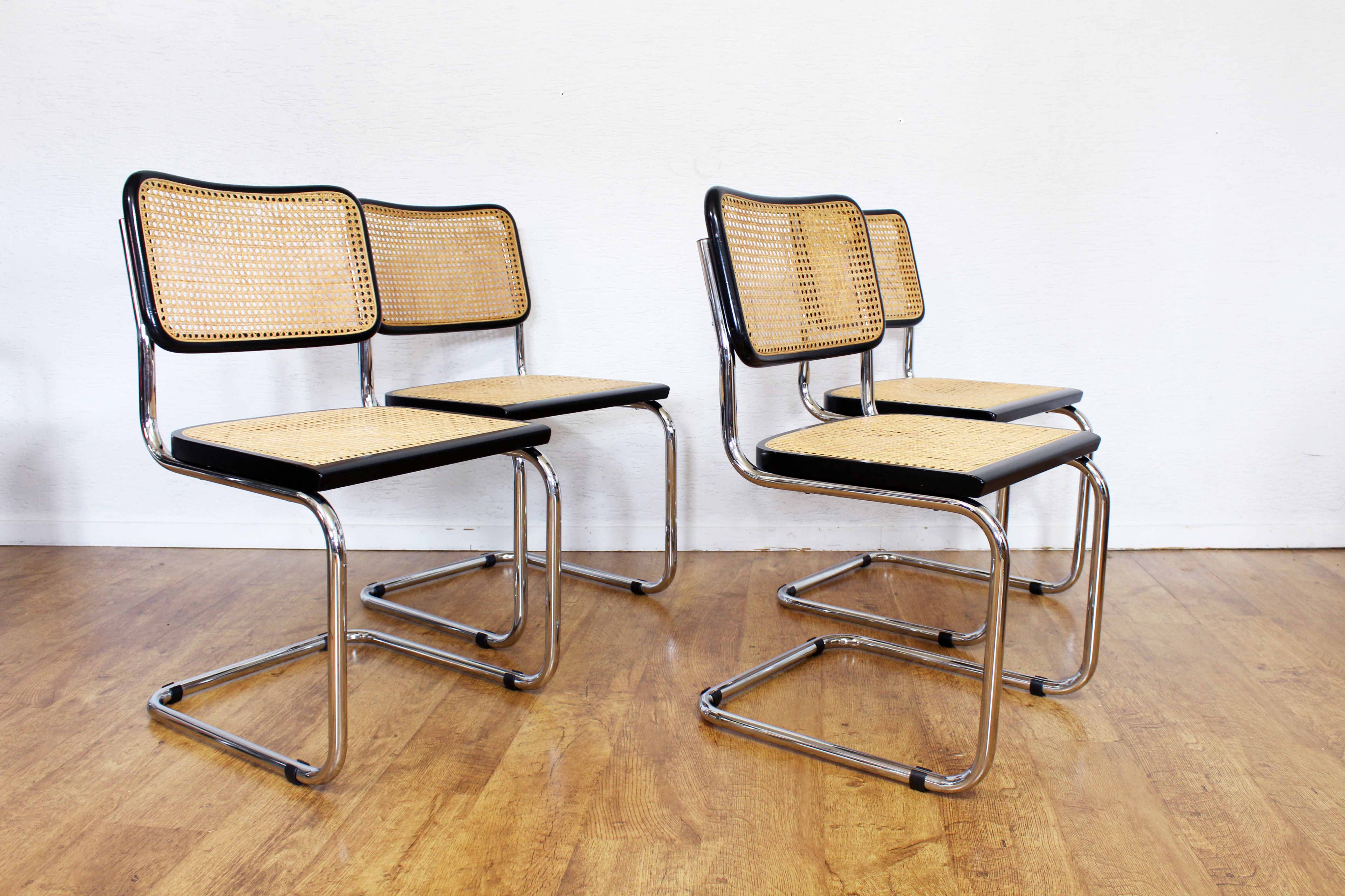 Set of 4 chairs Marcel Breuer B32 70s
