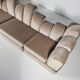 Beige mohair velvet sectional sofa by Hans Hopfer, Roche Bobois.