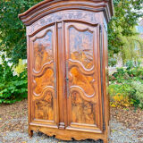 Large gendarme hat cabinet in walnut from the louis period
