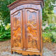 Large gendarme hat cabinet in walnut from the louis period